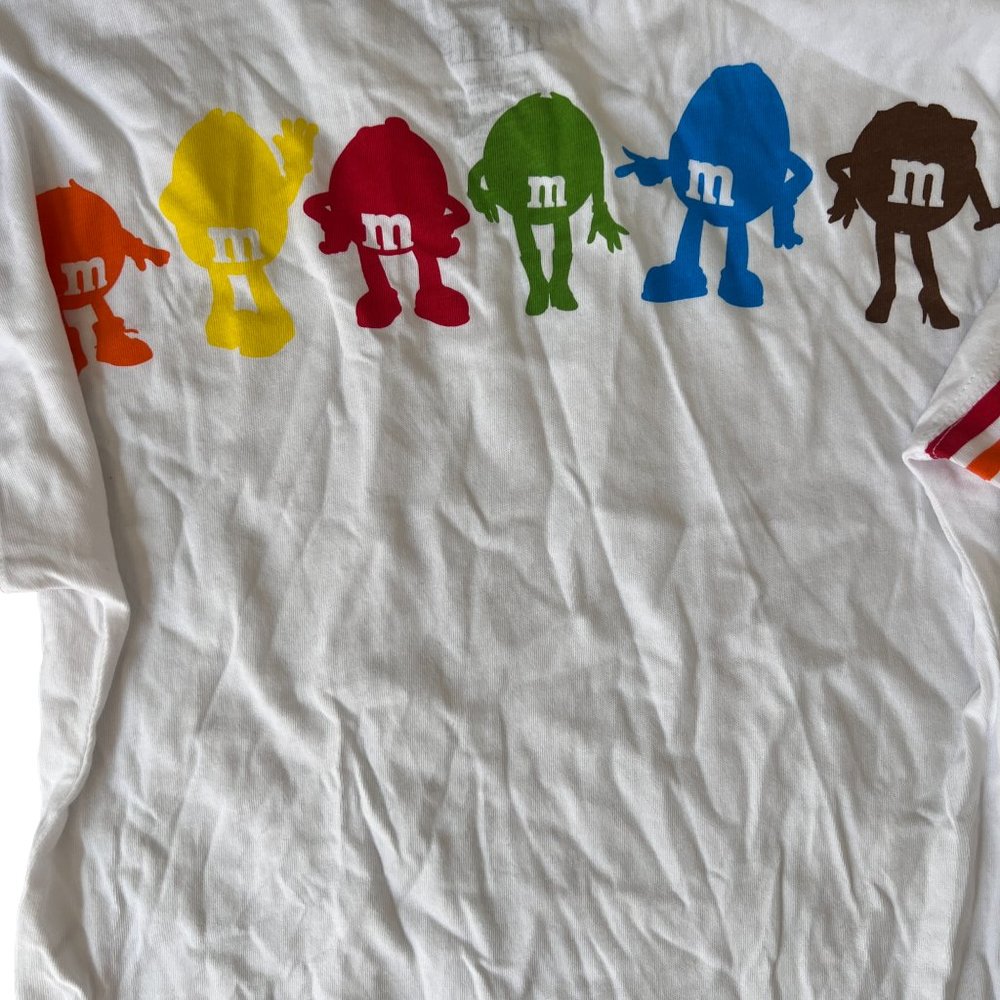 NWOT M&M'S Long Sleeve Graphic Tee White Red Kids Size L - Picture 6 of 6